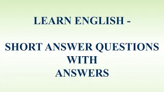 Short answer questions and answers for enhancing English vocabulary | Spoken English | rainbow Kids