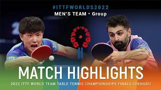 Highlights | Nima Alamian (IRI) vs Tomokazu Harimoto (JPN) | MT Grps | #ITTFWorlds2022