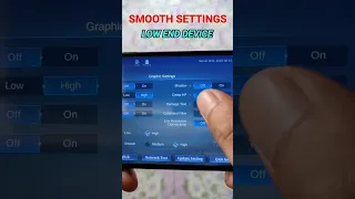 SMOOTH SETTINGS FOR MOBILE LEGENDS 👉Low End Device #mobilelegends #mlbb