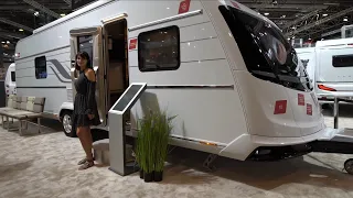 CAMPING 2023: Largest slide-out series caravan in Germany: Tabbert Cellini 750 HTD