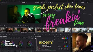 A LUT to Color Grade PERFECT skin tones EVERY TIME - Davinci Resolve #filmlook #fx30 #blazar