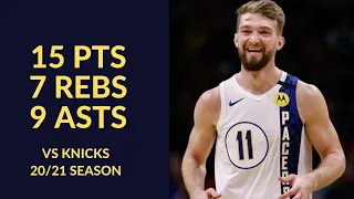 Domantas Sabonis 15 Pts 7 Rebs 9 Asts Highlights vs New York Knicks | NBA 20/21 Season