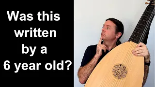 Mozart's earliest compositions - were they written by a 6 year old? Played on the German theorbo