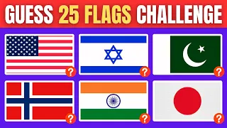 Guess ALL 25 Flags with Options | 5 Seconds Flag Challenge