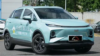 In Mint Green Colour. New Geely Geometry E Firefly Electric SUV 2024