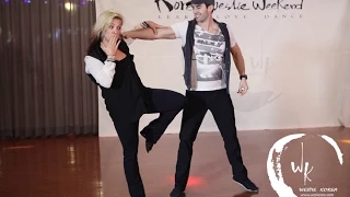 웨스트 코스트 스윙 댄스 데모 Jordan Frisbee & Tatiana Mollmann- West Coast Swing demo- 2015 Korea Westie Weekend