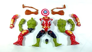 avengers superhero toys.. hulk smash vs hulk buster vs siren head.. merakit mainan..