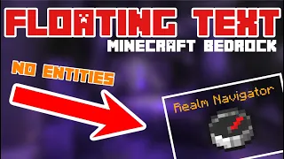 Floating Text | Minecraft Bedrock | Addon | With Pictures | 1.17 | Create no lag Floating Text
