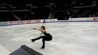 Miki Ando BEST CLEAN QUAD SALCHOW at Worlds 09 Practice MVI 7613