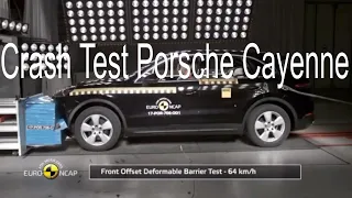 The highest safety of front passengers Crash test Porsche cayenne