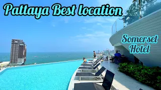 BEST 5 Stars Hotel Location in Pattaya ( Somerset Hotel )EPIC view/Delicious Breakfast /GIANTS ROOMS