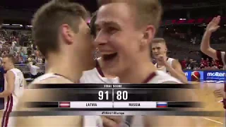 Latvija uzvar Krieviju un iekļūst FIBA U18 Eiropas čempionāta finālā