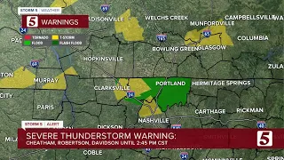 Storm 5 Alert: Severe Weather continues to move through Middle TN