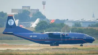 SMOKY DEPARTURE | Ukraine Air Alliance Antonov An-12 Takeoff From Belgrade Airport With ATC