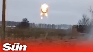 Ukrainian soldiers shoot Russian missile out of the sky in huge explosion