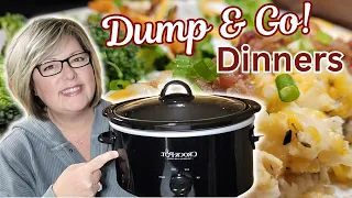 5 Ingredient DUMP AND GO Crockpot Meals That Will Be YOUR NEW FAVORITES! Easy Slow Cooker Recipes!