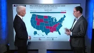 Electoral map: What if only women voted?