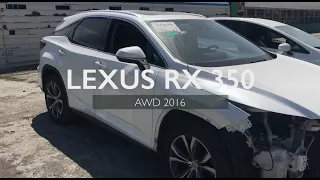 Авто из США. Привезли клиенту Lexus RX 350 AWD (2016)