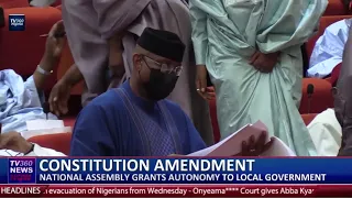 National Assembly grants autonomy to local government, State Houses of Assembly and Judiciary