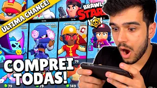 ÚLTIMA CHANCE!! COMPREI TODAS AS SKINS DO BRAWL STARS E...