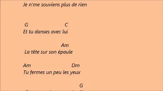 C Jérôme  . Tu danses avec lui . Karaoké d accords pour guitare