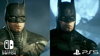 Batman Arkham Knight Nintendo Switch vs PS5 Comparison (Batman Arkham Trilogy)