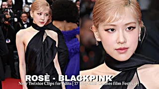 Rose Blackpink new Twixtor Clips for Edits [17 May 2023 Cannes film Festival]🖤🔥