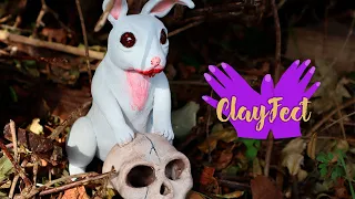 Sculpting the - KILLER RABBIT - in polymer clay