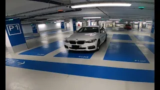 BMW 530e POV drive through Mannheim city