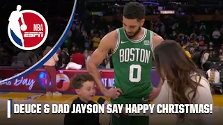 Deuce Tatum says 'HAPPY CHRISTMAS' after his dad dropped 25 PTS 🥹 | NBA on ESPN