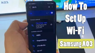 How To Set Up Wi-Fi on SAMSUNG Galaxy A03