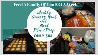 $84 Weekly Grocery Haul | Family Of 4 | Plus Meal Plan/Prep And 6 Crock-pot Freezer Meals