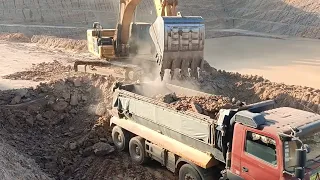 Dump truck and Excavator cat 336