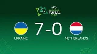 UEFA Futsal Euro U-19 / Riga 2019 - Round 1 / Group B - Ukraine 7x0 Netherlands