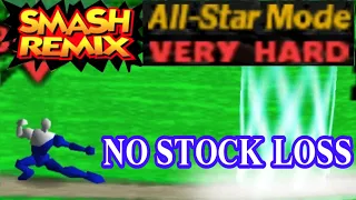 Smash Remix - All Star Mode Gameplay with Dragon King (VERY HARD) No Stock Loss