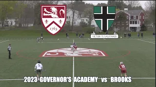 2023 Governor's Academy Lacrosse vs  Brooks