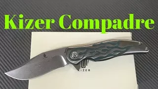 Kizer Compadre Ki5465A2 titanium framelock flipper knife Cucchiara Design