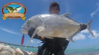 Lure Fishing For GTs from shore part 2 (Giant Trevally)