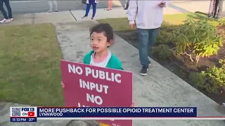 Opening for opioid clinic in Lynnwood delayed as protest against it continue | FOX 13 Seattle