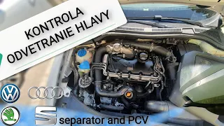 Easy inspection of engine head ventilation and PCV valve