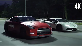 1000HP HURACAN vs 1200HP GT-R. Аэродинамика решает?