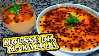 MOUSSE DE MARACUJÁ COM 3 INGREDIENTES!