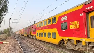 Shatabdi+ Double Decker+ GaribRath+ Duronto |[7 in 1]  Roaring Diesel Trains on Delhi-Rewari Line