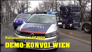 DEMO-KONVOI löst POLIZEIEINSATZ in Wien aus |11.02.2022