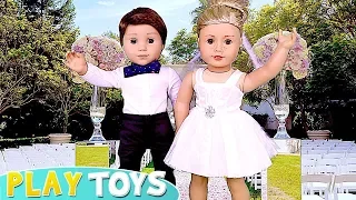 Baby Doll Wedding Day Routine with Dress up and Spa! Play Toys