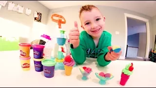 FATHER & SON MAKE PLAY DOH DESSERTS! / Worst Treats Ever!?