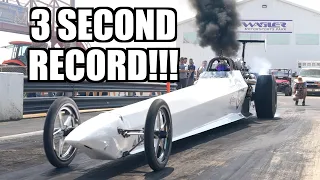 WE DID IT!!! Cummins Powered Dragster Goes 3 Seconds!!! OUTLAW SERIES RECORD!!!