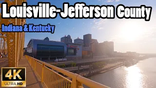 walking between Louisville-Jefferson County  *** 10 min Tour *** TIME-WARP