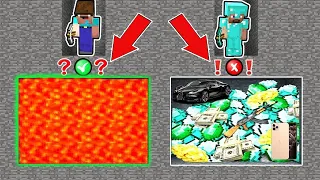 Minecraft NOOB vs PRO : WHO WILL FIND THE RIGHT MINE TREASURES? Challenge 100% trolling!