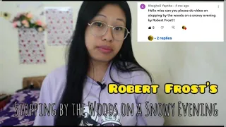Stopping by the Woods on a Snowy Evening | Robert Frost | poem analysis | explanation